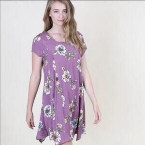 Altar'd State Crepe Floral Dress Short Sleeve size small